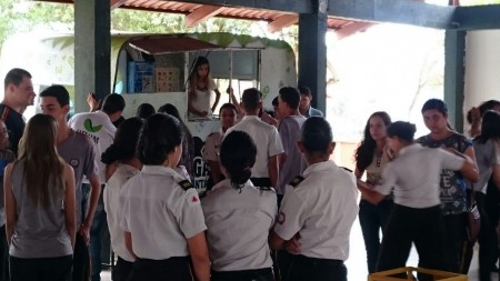 Participação do parque da ciência no colégio Tiradentes 